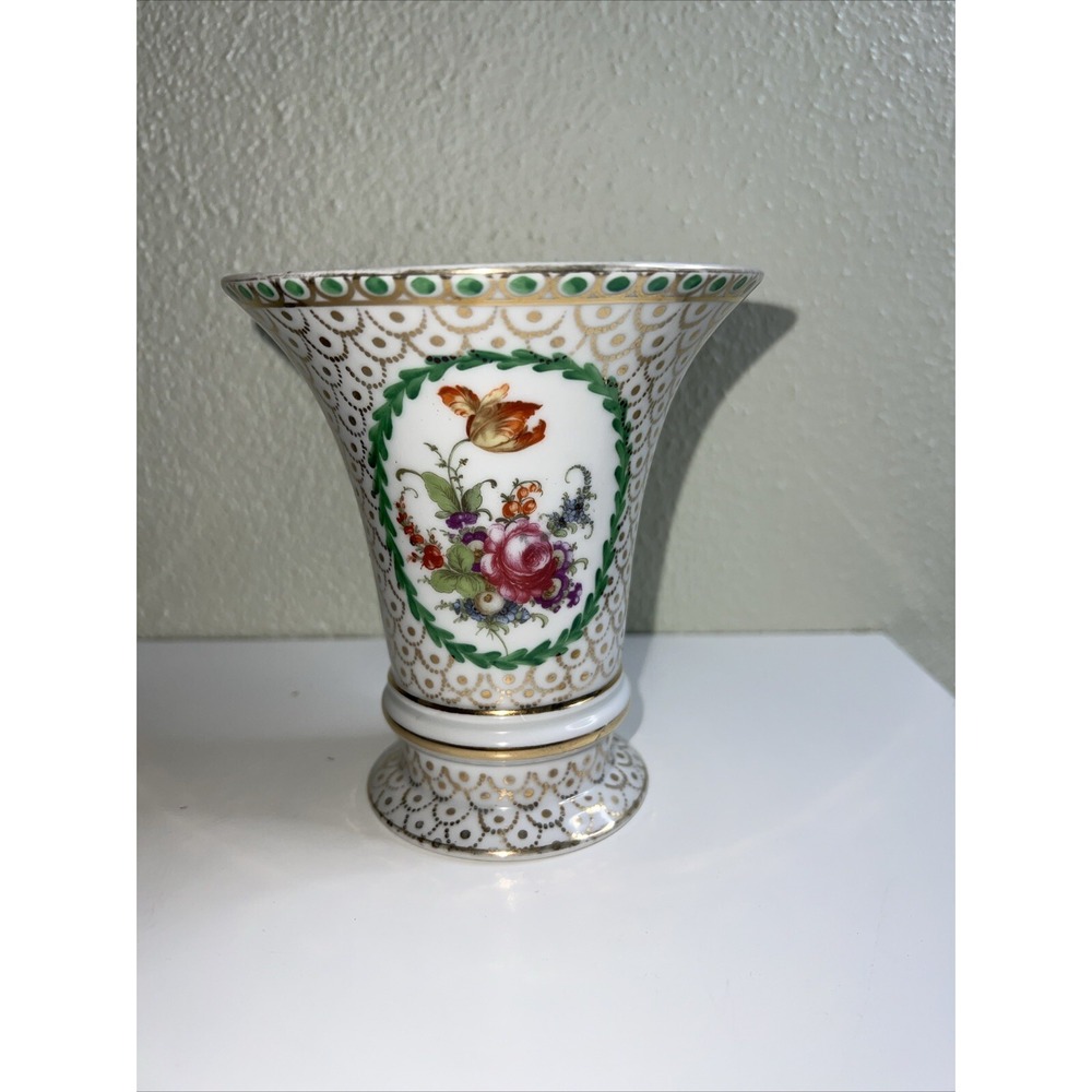 Erphila Germany 5.25Porcelain Trumpet Vase